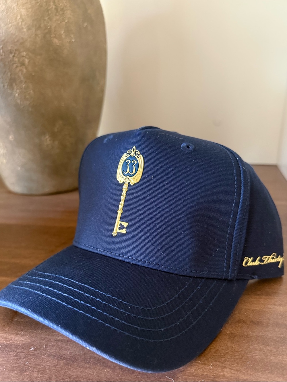 ✨Club 33 Collectible Exclusive Disney Navy Baseball Cap with Gold Key Emblem